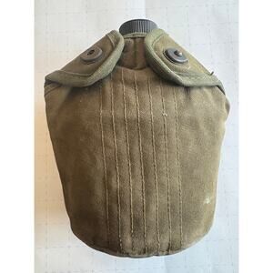 Vintage US Military Army Metal Aluminum Canteen 1945 WW2